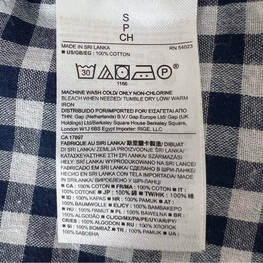 Banana Republic Soft Wash Plaid Blue White Red Collar Shirt Size Small - Picture 10 of 10